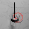 Ёршик для унитаза Lemark SMOOTH LINE с держателем, чёрный матовый
